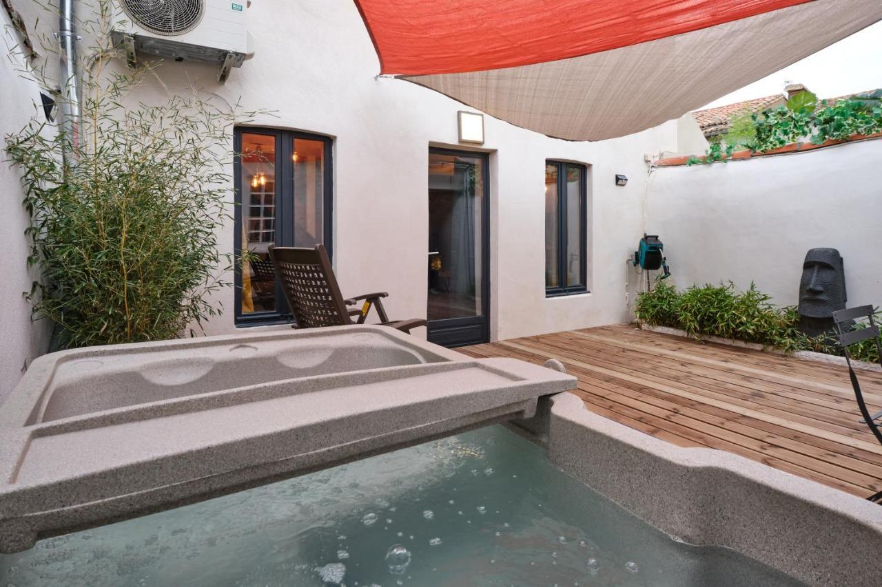 Melina - Jacuzzi - Maison Avec Cour Climatisee Proche Cite Medieval Καρκασόν Εξωτερικό φωτογραφία